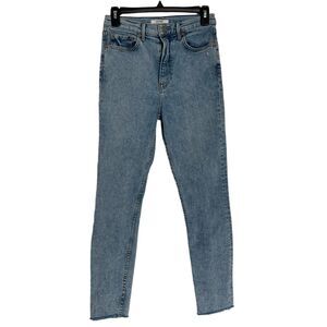 GRLFRND SZ 26 SHR Karolina Jeans Super High-Rise In the Sky Frayed Hems Stretch